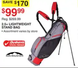 Dunham's Sports SUN MOUNTAIN 2.5 + LIGHTWEIGHT STAND BAG offer