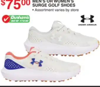 Dunham's Sports UNDER ARMOUR MEN'S OR WOMEN'S SURGE GOLF SHOES offer