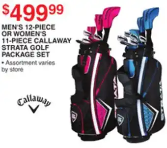 Dunham's Sports MEN'S 12-PIECE OR WOMEN'S 11-PIECE CALLAWAY STRATA GOLF PACKAGE SET offer