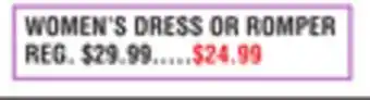 Dunham's Sports WOMEN'S DRESS OR ROMPER offer