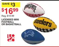 Dunham's Sports LICENSED MINI FOOTBALL OR BASKETBALL offer