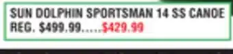 Dunham's Sports SUN DOLPHIN SPORTSMAN 14 SS CANOE offer