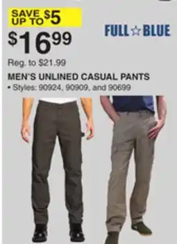 Dunham's Sports FULL BLUE MEN'S UNLINED CASUAL PANTS offer