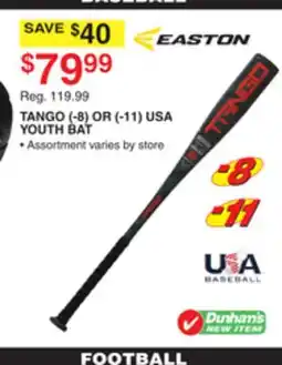 Dunham's Sports EASTON TANGO (-8) OR (-11) USA YOUTH BAT offer