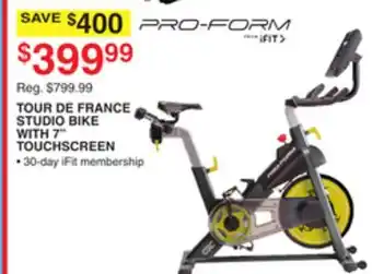 Dunham's Sports TOUR DE FRANCE STUDIO BIKE WITH 7 TOUCHSCREEN offer