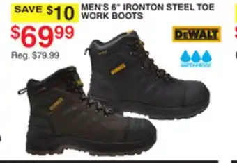 Dunham's Sports DEWALT MEN'S 6 IRONTON STEEL TOE WORK BOOTS offer