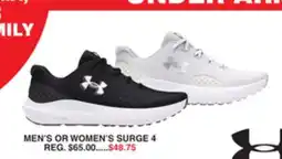 Dunham's Sports UNDER ARMOUR MEN'S OR WOMEN'S SURGE 4 offer