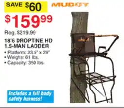 Dunham's Sports MUDDY 18' 6 DROPTINE HD 1.5-MAN LADDER offer