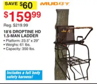 Dunham's Sports MUDDY 18' 6 DROPTINE HD 1.5-MAN LADDER offer