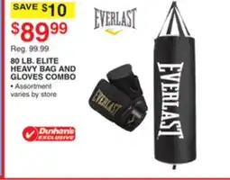 Dunham's Sports EVERLAST 80 LB. ELITE HEAVY BAG AND GLOVES COMBO offer