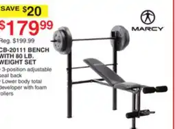 Dunham's Sports CB-20111 BENCH WITH 80 LB. WEIGHT SET offer