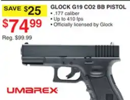 Dunham's Sports UMAREX GLOCK G19 CO2 BB PISTOL offer