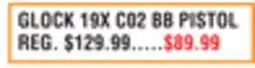 Dunham's Sports GLOCK 19X C02 BB PISTOL offer