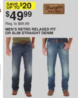 Dunham's Sports MEN'S RETRO RELAXED FIT OR SLIM STRAIGHT DENIM offer