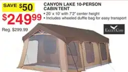 Dunham's Sports CANYON LAKE 10-PERSON CABIN TENT offer