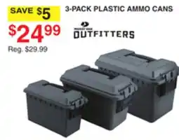 Dunham's Sports MOSSY OAK OUTFITTERS 3-PACK PLASTIC AMMO CANS offer