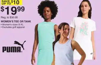 Dunham's Sports PUMA WOMEN'S TEE OR TANK offer