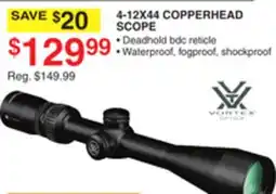 Dunham's Sports 4-12X44 COPPERHEAD SCOPE offer