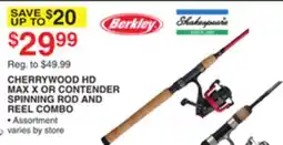 Dunham's Sports BERKLEY CHERRYWOOD HD MAX X OR CONTENDER SPINNING ROD AND REEL COMBO offer
