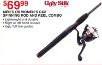 Dunham's Sports UGLY STIK MEN'S OR WOMEN'S GX2 SPINNING ROD AND REEL COMBO offer