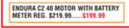 Dunham's Sports ENDURA C2 40 MOTOR WITH BATTERY METER offer
