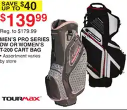 Dunham's Sports TOURMAX MEN'S PRO SERIES DW OR WOMEN'S T-200 CART BAG offer