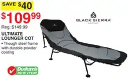 Dunham's Sports ULTIMATE LOUNGER COT offer