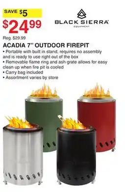 Dunham's Sports BLACK SIERRA ACADIA 7 OUTDOOR FIREPIT offer