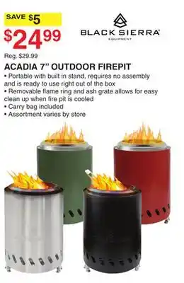Dunham's Sports BLACK SIERRA ACADIA 7 OUTDOOR FIREPIT offer