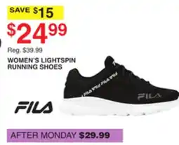 Dunham's Sports FILA WOMEN'S LIGHTSPIN RUNNING SHOES offer