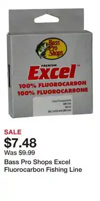 Cabela's Bass Pro Shops Excel Fluorocarbon Fishing Line offer