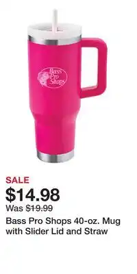 Cabela's Bass Pro Shops 40-oz. Mug with Slider Lid and Straw offer