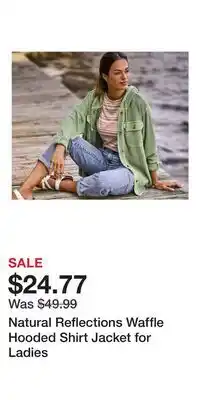 Cabela's Natural Reflections Waffle Hooded Shirt Jacket for Ladies offer