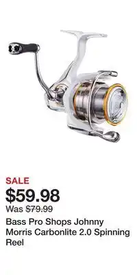 Cabela's Bass Pro Shops Johnny Morris Carbonlite 2.0 Spinning Reel offer