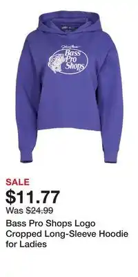 Cabela's Bass Pro Shops Logo Cropped Long-Sleeve Hoodie for Ladies offer