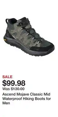 Cabela's Ascend Mojave Classic Mid Waterproof Hiking Boots for Men offer