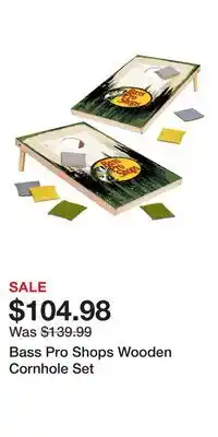 Cabela's Bass Pro Shops Wooden Cornhole Set offer