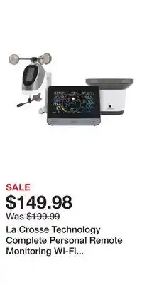 Cabela's La Crosse Technology Complete Personal Remote Monitoring Wi-Fi Weather Station offer