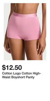 Victoria's Secret Cotton Logo Cotton High-Waist Boyshort Panty offer