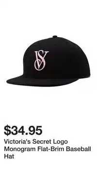 Victoria's Secret Victoria's Secret Logo Monogram Flat-Brim Baseball Hat offer