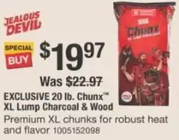 The Home Depot JEALOUS DEVIL Chunx XL Lump Charcoal & Wood offer