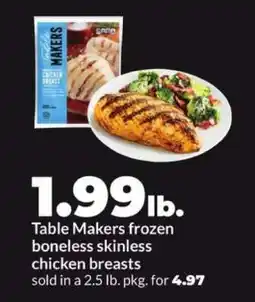Hy-Vee Table Makers frozen boneless skinless chicken breasts offer
