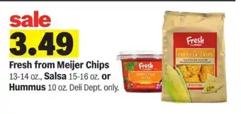 Meijer Fresh from Meijer Chips, Salsa or Hummus offer