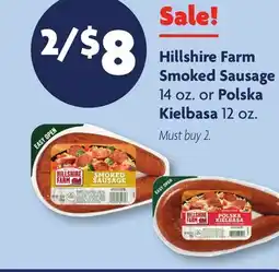 Family Dollar Hillshire Farm Smoked Sausage 14 oz. or Polska Kielbasa 12 oz offer