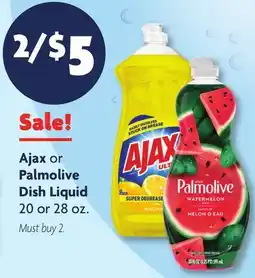 Family Dollar Ajax or Palmolive Dish Liquid offer