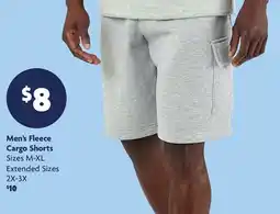 Family Dollar Men's Fleece Cargo Shorts offer