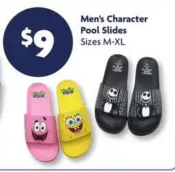 Family Dollar Men's Character Pool Slides offer