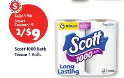 Family Dollar Scott 1000 Bath Tissue offer