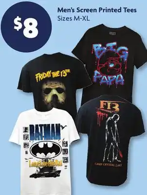 Family Dollar Men's Screen Printed Tees offer