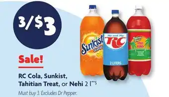 Family Dollar RC Cola, Sunkist, Tahitian Treat, or Nehi offer